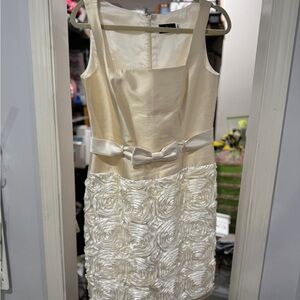 Craig Signer Couture wedding bridal embroidered tailored dress in ivory 10 RARE